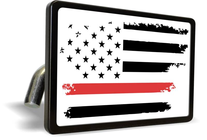 Thin Red Line U.S. Flag Firefighter – Tow Hitch Cover